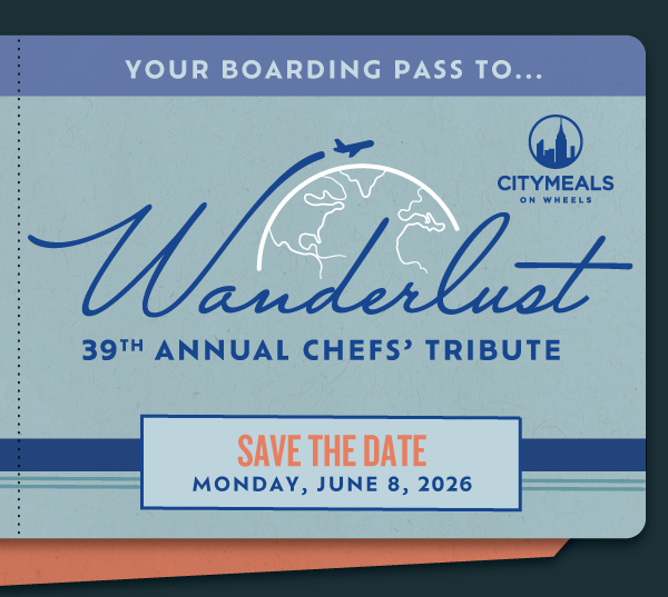Save the Date for Chefs' Tribute to Citymeals on Wheels 2026